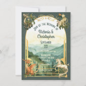 Drachenhochzeit der Tiere Einladung (Vorderseite)