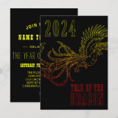 Drachenjahr Feiertagskarte (Vorne/Hinten)