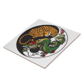 Drachenjang-Symbol Fliese (Seite)