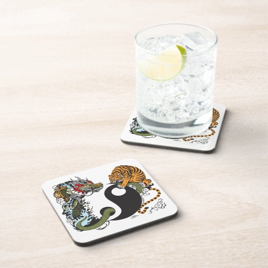 Drachenjang-Symbol Getränkeuntersetzer (Rechte Seite)