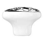 Drachenjang-Symbol Keramikknauf (Seitenansicht)