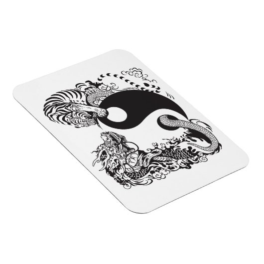 Drachenjang-Symbol Magnet (Rechte Seite)