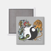 Drachenjang-Symbol Magnet (Vorderseite/Rückseite)