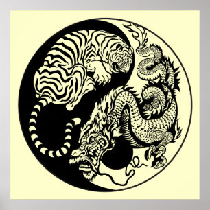 Drachenjang-Symbol Poster