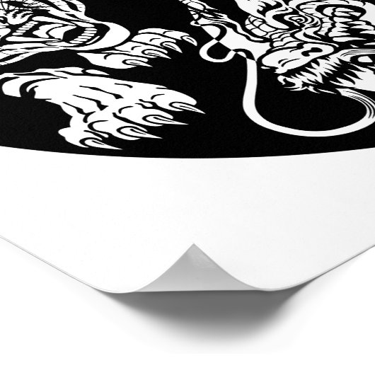 Drachenjang-Symbol Poster (Ecke)