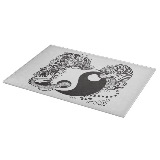 Drachenjang-Symbol Schneidebrett (Ecke)