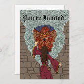 Drachenjubeln Einladung (Vorne/Hinten)