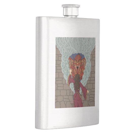 Drachenjubeln Flachmann (Rechts)