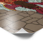 Drachenjubeln Fotodruck (Ecke)