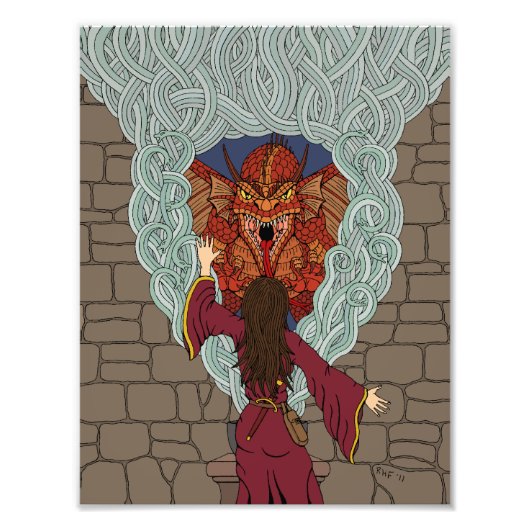 Drachenjubeln Fotodruck (Vorne)