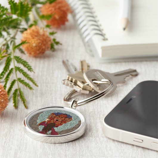 Drachenjubeln Schlüsselanhänger (Seite)