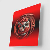 Drachenkäfer Quadratische Wanduhr (Winkel)