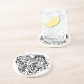 Drachenkampf Getränkeuntersetzer (Seite)