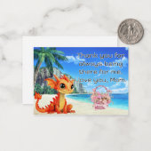 Drachenkarte für Mama. Mitteilungskarte (Vorderseite/Rückseite Beispiel)