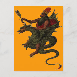 Drachenkarte Postkarte