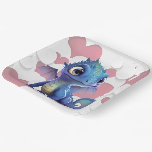 Drachenkartonteller Pappteller (Gewinkelt)