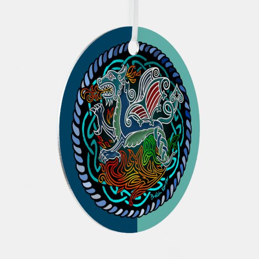 Drachenkekse Ornament Aus Metall (Vorderseite Rechts)