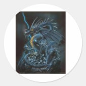 Drachenkleber Runder Aufkleber (Vorderseite)