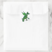 Drachenkleidung 34 runder aufkleber (Tasche)