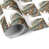 Drachenkopf Geschenkpapier (Rolleneckpunkt)
