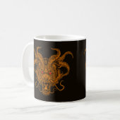 Drachenkopf-Illustration mit cooler Hand Kaffeetasse (Vorderseite Links)