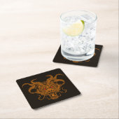 Drachenkopf-Illustration mit cooler Hand Rechteckiger Pappuntersetzer (Vor Ort)