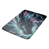 Drachenkopf in einem Gewitter mit Blitz Badematte (Schrägansicht)