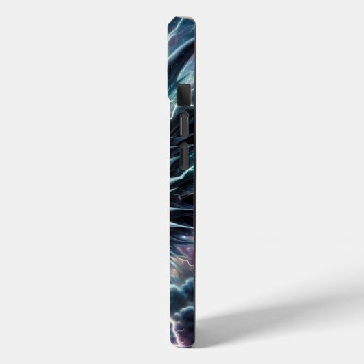 Drachenkopf in einem Gewitter mit Blitz Case-Mate iPhone Hülle (Rückseite / Links)