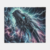 Drachenkopf in einem Gewitter mit Blitz Fleecedecke (Vorderseite (Horizontal))