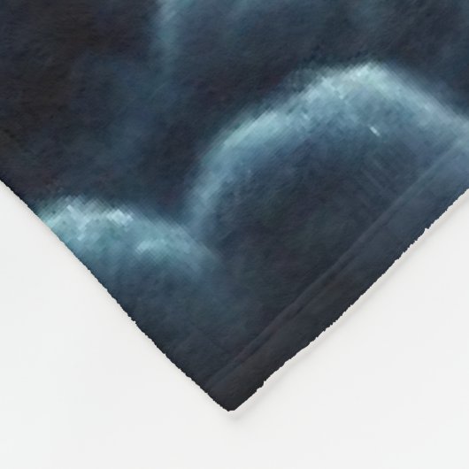 Drachenkopf in einem Gewitter mit Blitz Fleecedecke (Ecke)