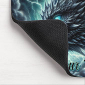 Drachenkopf in einem Gewitter mit Blitz Mousepad (Ecke)