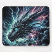 Drachenkopf in einem Gewitter mit Blitz Mousepad (Vorne)