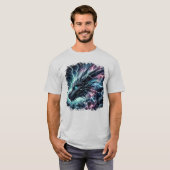 Drachenkopf in einem Gewitter mit Blitz T-Shirt (Vorne ganz)