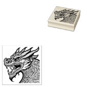 Drachenkopf-Kunststempel Gummistempel (Stempel)