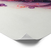 Drachenkopf mit scharfen Augen Poster (Ecke)