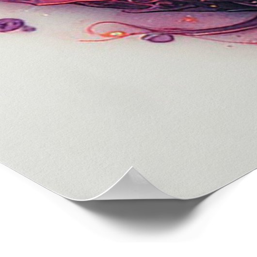 Drachenkopf mit scharfen Augen Poster (Ecke)