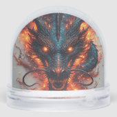 Drachenkopf mit scharfen Augen Schneekugeln (Rückseite)