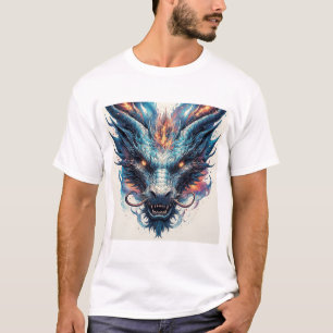 Drachenkopf mit wilden Augen T-Shirt