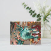 Drachenkopfkarussell auf Messeauftritt Postkarte (Stehend Vorderseite)