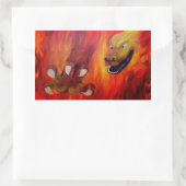 Drachenkralle - Roter Drache Rechteckiger Aufkleber (Tasche)