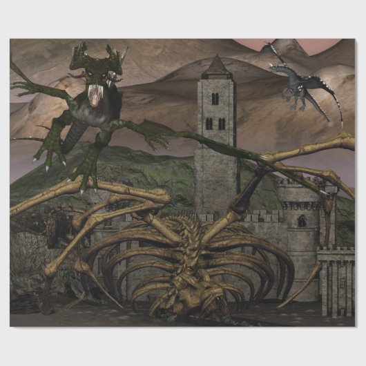 Drachenkrieg Geschenkpapier (Flach)