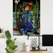 Drachenkriege: Die Art des Uhrturms Poster (Heimbüro)