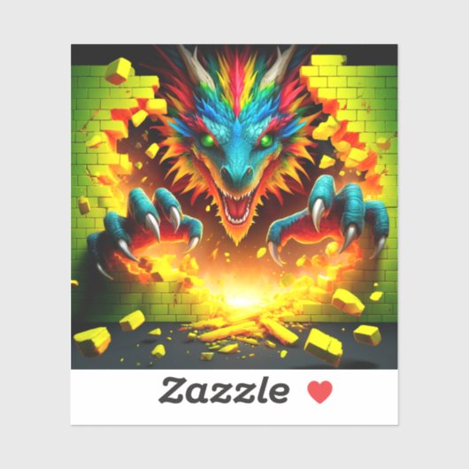 Drachenkunst Aufkleber (Blatt)