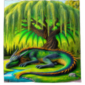 Drachenkunst Duschvorhang (Vorderseite)