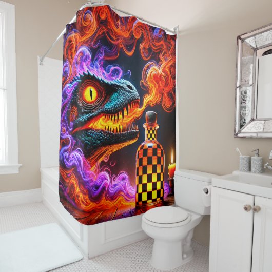 Drachenkunst Duschvorhang (Beispiel)