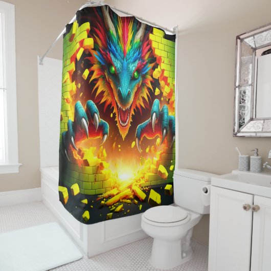Drachenkunst Duschvorhang (Beispiel)