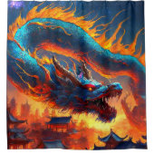 Drachenkunst Duschvorhang (Vorderseite)