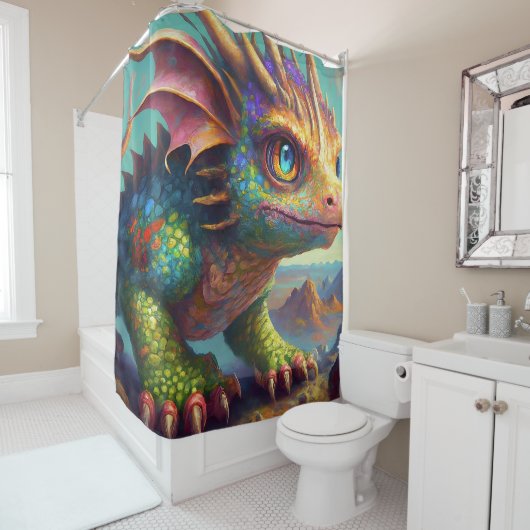 Drachenkunst Duschvorhang (Beispiel)