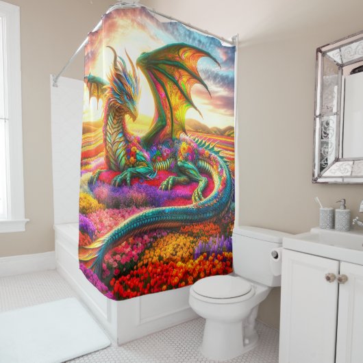 Drachenkunst Duschvorhang (Beispiel)