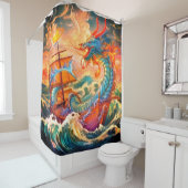 Drachenkunst Duschvorhang (Beispiel)